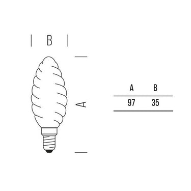 Tortiglione FULL-LIGHT 806lm 6,5W E14 WW